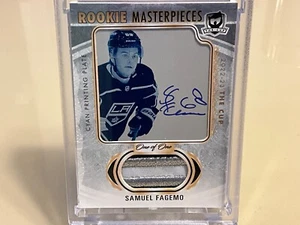 2023-24 UD The Cup Samuel Fagemo 1/1 PrintingPlatePatchAutoRCRookie Masterpieces - Picture 1 of 2