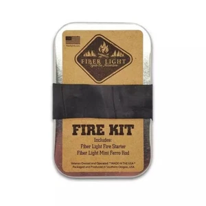 Emergency Survival Fire Starter mit 120 db lauter Pfeife Faserlicht Feuer Kit Ferro - Bild 1 von 3