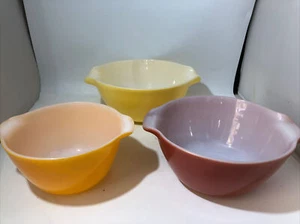 Vintage Anchor Hocking Fire - King Ware USA Rührschüssel verschachtelt 3er Set - Bild 1 von 12