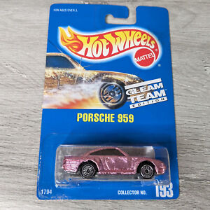 Hot Wheels Blue Card #193 - Porsche 959 (Gleam Team) - New on Good Card