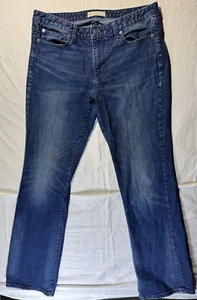 GAP 1969 Damen Perfect Boot Jeans Bootcut Dunkelblau Waschung Größe 30S - Bild 1 von 6