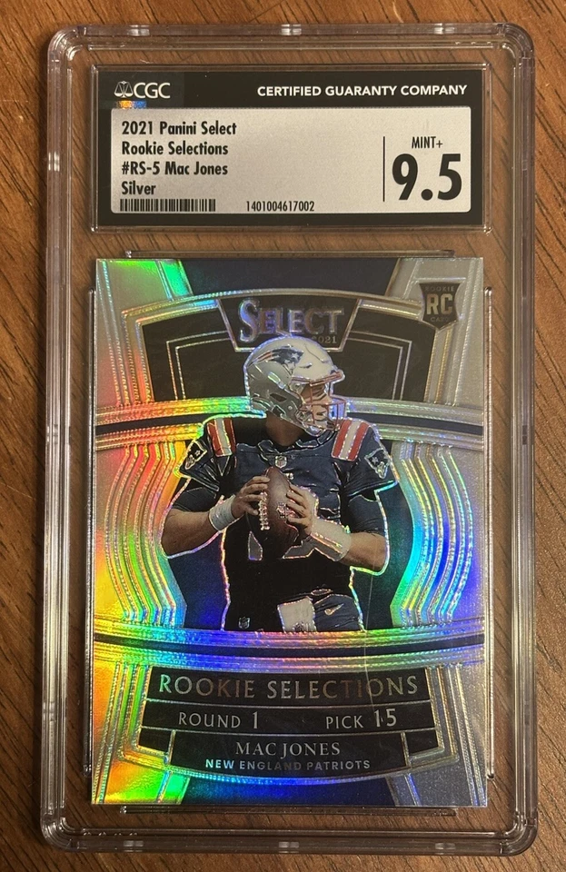 2021 Panini Select Selections Silver Prizm Mac Jones #RS-5 CGC 9.5 Mint+ Rookie - Image 1 of 2