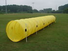 Dog Agility Tunnel with Stakes (18' long, 8 J-Metal Stakes, Yellow)