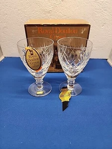 Royal Doulton Crystal Glasses Georgian Cut Sherry Glasses - Picture 1 of 6