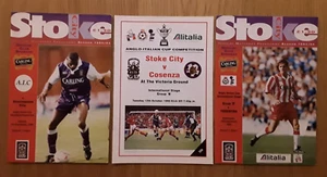 Stoke City 1993/1994 Home Anglo-Italian Cup Matches select from menu - Picture 1 of 4