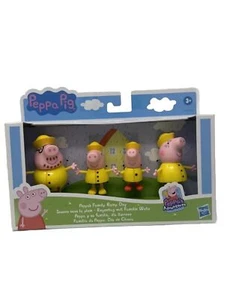 Peppa Pig Adventures Peppa's Family Rainy Day Rain Cost Figure 4-Pack Toy - Picture 1 of 2
