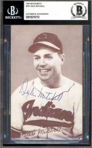 Dale Mitchell Beckett BAS Signed 1947-66 Exhibits Rookie Autographed - Picture 1 of 2