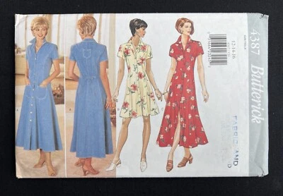 Butterick 4387 Misses Dresses Fit & Flare Style 1996 Pattern size 12-16 Uncut - Image 1 of 3