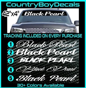 BLACK PEARL Vinyl Decal 42" Diesel Truck JDM Car Turbo Boost Lifted Low Stance - Picture 1 of 3