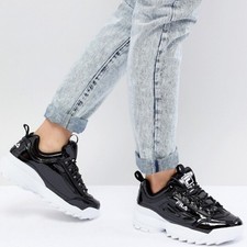 fila disruptor negro charol