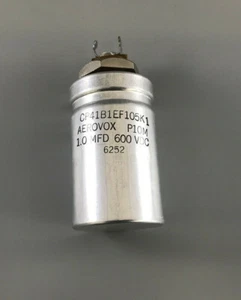 AEROVOX CP41B1EF105K1 CONDENSADOR PAPEL FIJO DIELÉCTRICO 1.0MFD 600VDC - Imagen 1 de 8
