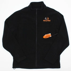 NEW Realtree RZO Ranger Men's Logo Fleece Pullover Black Sweater Size Medium M - Picture 1 of 10