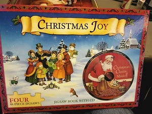 Christmas Classic Music Christmas Joy Hardcover Jigsaw Book With CD  - Photo 1/4
