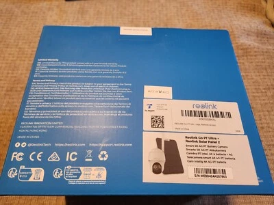 REOLINK Go PT Ultra, Solar Panel 2, 4K Cellular LTE Sec Camera Wireless Outdoor