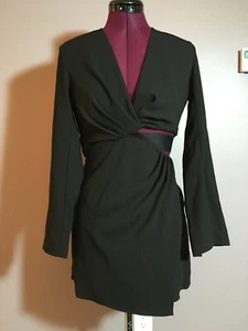 NWT Zara Women's Mini Dress With Cutout Detail Black Size XS 8563/724 - Picture 1 of 14