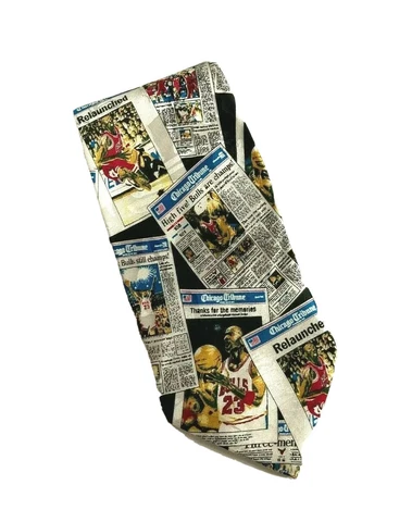 chicago bulls ralph marlin chicago tribune mens neck tie 100 silk vintage new Cover
