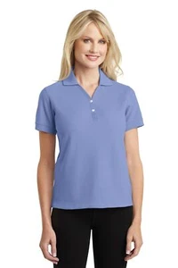Port Authority L448 Ladies 100% Pima Cotton Lightweight Honeycomb Knit Polo - Picture 1 of 10