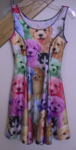 Zara Terez Rainbow Puppies Skater Dress Girls' Size L - Picture 1 of 12