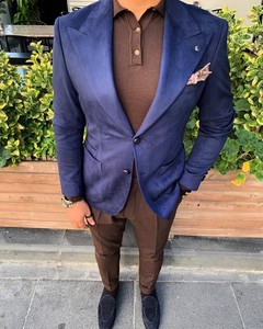 Suede Blue Classic Suits \u0026 Blazers for 