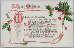 Feliz Navidad mientras los pastores miraban, postal c1910 - Imagen 1 de 2