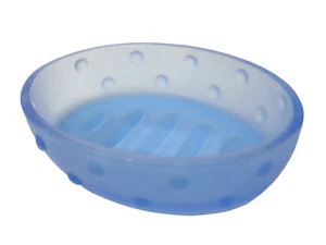 (JT170) JABONERA BAÑO CRISTAL GRANULADO AZUL PASTEL - Imagen 1 de 1