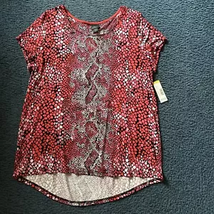Covington Damen Gr. 1X Neu Hi Lo Hanf Top Pinks - Bild 1 von 5