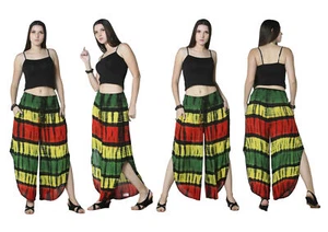 Para mujer Tie-Dye Tulipán Pantalones Elásticos Cintura Harén Pantalones y Falda Envolvente Maxi Ski - Imagen 1 de 7