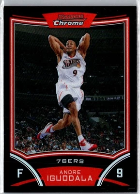 2008-09 年 Bowman Chrome Andre Iguodala 折射器 76 人队勇士队 #/499 #19 NBA — 第 1/2 张图片