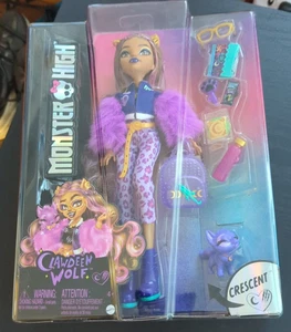 Monster High Clawdeen Wolf Muñeca de Moda con Mascota Perro Media Luna y Accesorios - Imagen 1 de 6