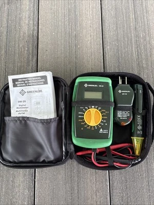 Equipo de prueba electrónico multímetro digital Greenlee DM-20 PROBADO FUNCIONANDO Foto 1 de 4