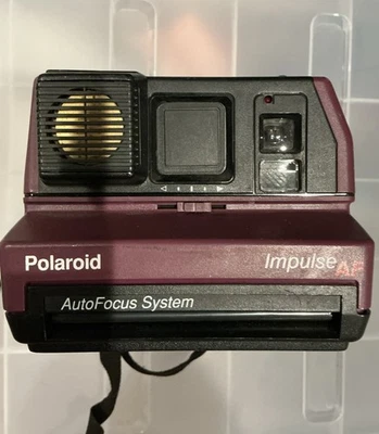 Polaroid Impulse AF fotocamera pellicola istantanea - pellicola viola prugna bordeaux 600 - testata - Immagine 1 di 4