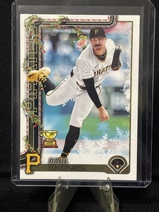 2025 Topps Holiday Paul Skenes #He-11 Hidden Elf impresión corta -Pittsburgh Pirates - Imagen 1 de 2