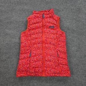 Patagonia Vest Girls Extra Large Catalan Coral Floral Down Sweater Hike Outdoors - Picture 1 of 12