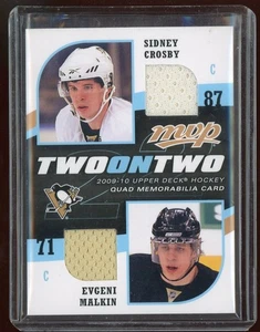 2009-10 Upper Deck MVP Two on Two Jerseys Dubinsky/Gaborik/Crosby/Malkin - Picture 1 of 2