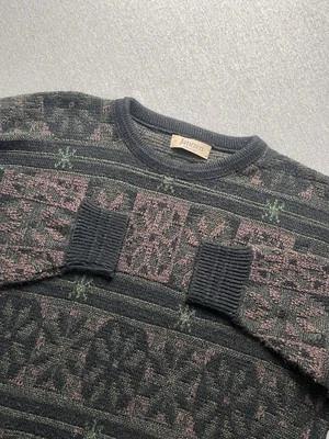 Jantzen Sweater Mens XL Multicolor Geometric Acrylic Long Sleeve Grandpa 90s USA - Image 1 of 4