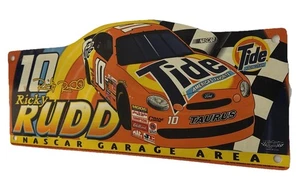NASCAR #10 Ricky Rudd Tide Car Garage Area Sign 19”X 8” - Picture 1 of 4