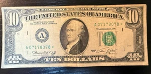 A* $10 1974 Federal Reserve Note US - Star Note - Picture 1 of 2