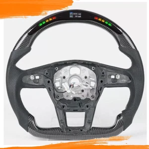 Fits Audi 18+ A6 A7 RS6 RS7 S6 S7 SQ5 LED Carbon Fiber Heated Steering Wheel - Picture 1 of 9