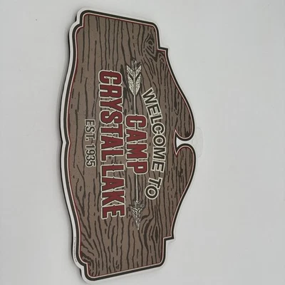 Friday the 13th Camp Crystal Lake Wall Sign Silver Buffalo Horror Decor 8.5x14.7 - Image 1 of 4