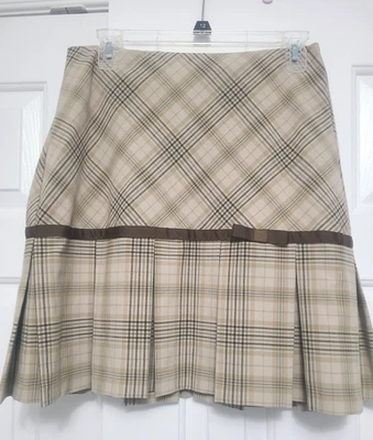 Falda para mujer B Moss Clothing Co tonos marrones con adorno de lazo talla 6 Foto 1 de 4