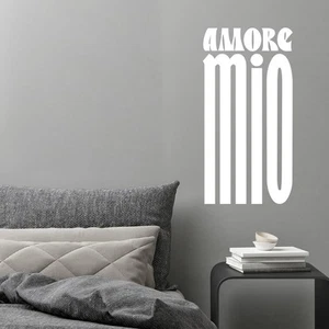 Amore Mio/My Love - White 21.5" x 11" Wall Art Decal Vinyl Sticker - Picture 1 of 4