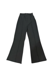 Zenana Black Flare Leg Pintuck Pants Trousers Flat Front Back Zipper SMALL 4 - Picture 1 of 7
