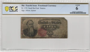 Fr.1376 Fourth Issue 50 Cent Fractional Currency PCGS Good 6 - Picture 1 of 2