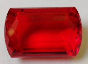 Large Mozambique Blood Red Ruby 92.7 Ct. Fancy Cut Loose Gemstone Gift for Women - Picture 1 of 7