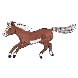 ab89★Caballo pony yegua parche planchar imagen para planchar parche para planchar parche 13,2 x 6,8 cm - Imagen 1 de 8