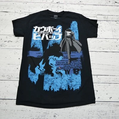 Camisa Vaquera Bebop Anime Talla Pequeña Pico Créditos de Apertura Gráfico Japonés Foto 1 de 4