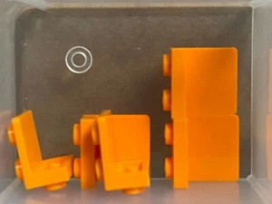 LEGO Parts - Orange Bracket 1 x 2 2 x 2 - No 44728 - QTY 5 - Picture 1 of 1