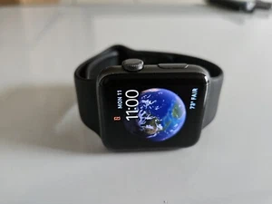 Apple Watch Series 2 Generation Black Band 42mm A1758, SN- FH7T8H2JHJLJ Unlocked - Picture 1 of 6