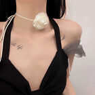 Vintage Fashion Handmade Rose Straps Necklace Elegant Flowers Clavicle Chain