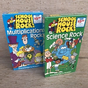 Sealed Set of 2 School House Rock VHS Science Multiplication Educational 1995 - Picture 1 of 12